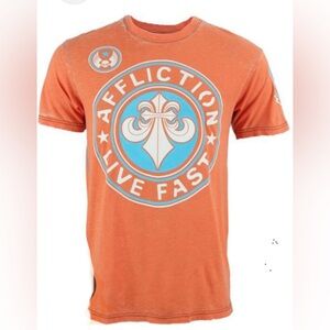 Vintage Affliction "Live Fast" motto graphic Tee